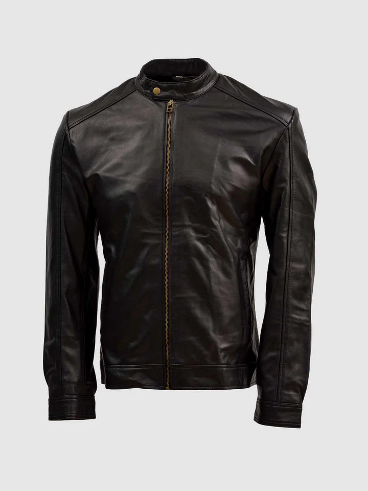 Cafe Racer Leather Jacket