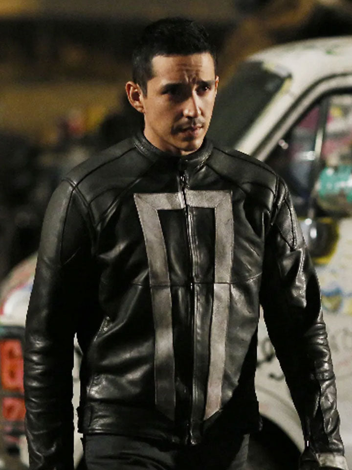 White Stripes Leather Jacket