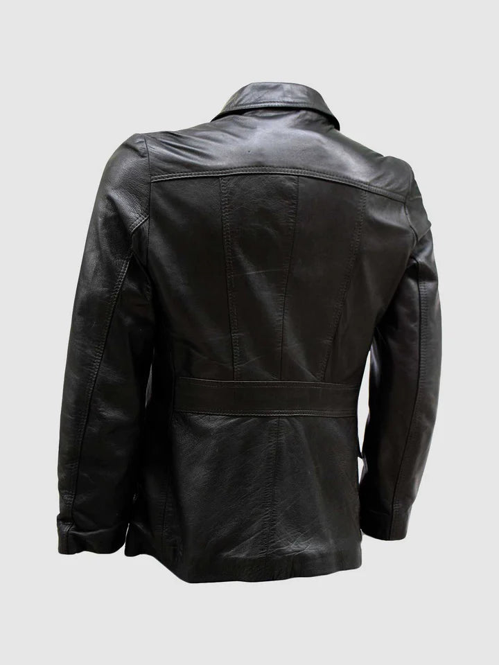 Black Biker Leather Jacket