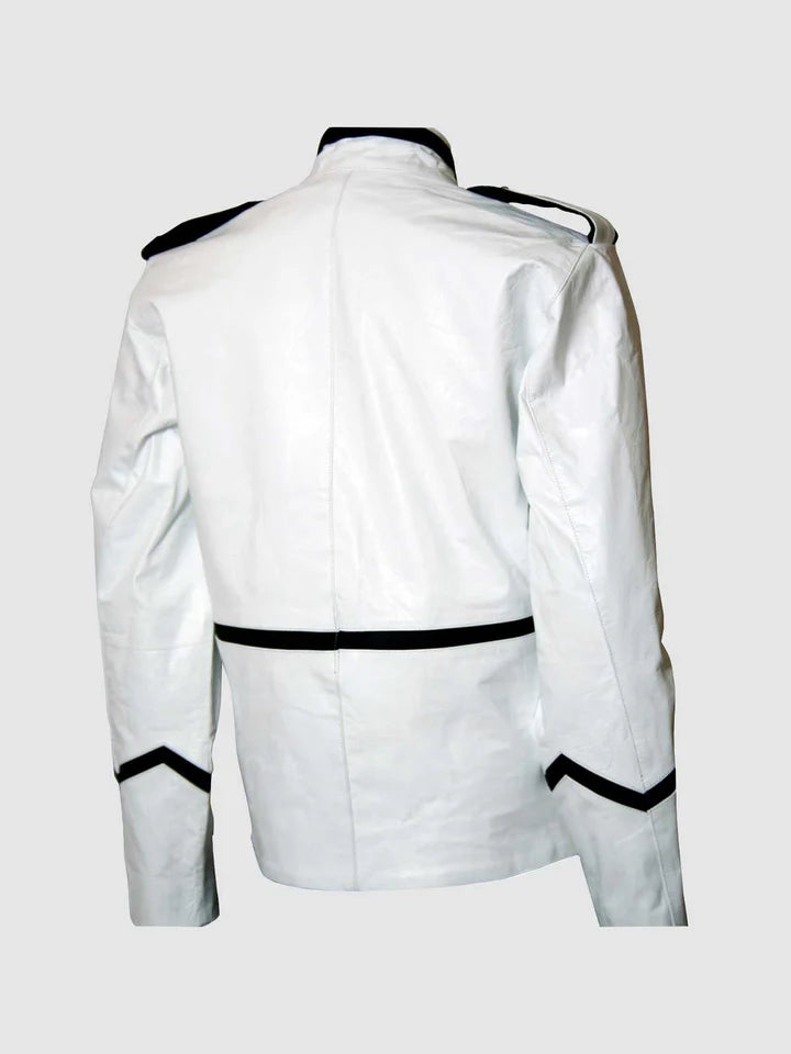 Classic Leather Military Jacket