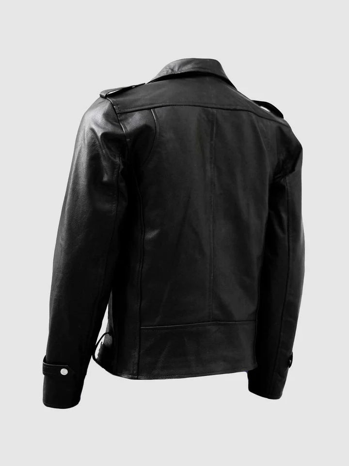 Black Leather Moto Jacket