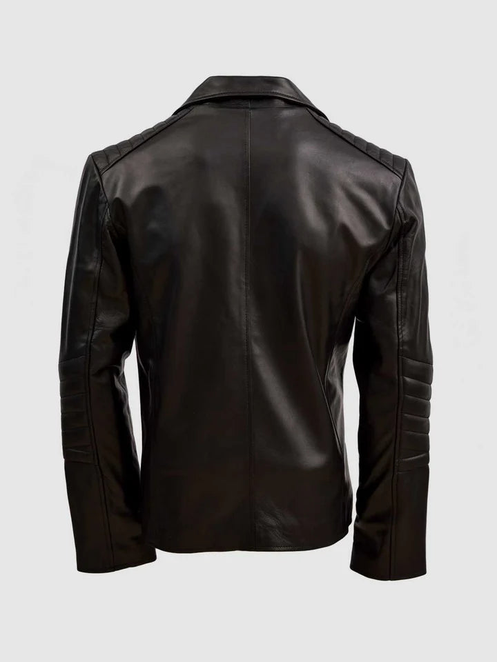 Slim Black Leather Jacket