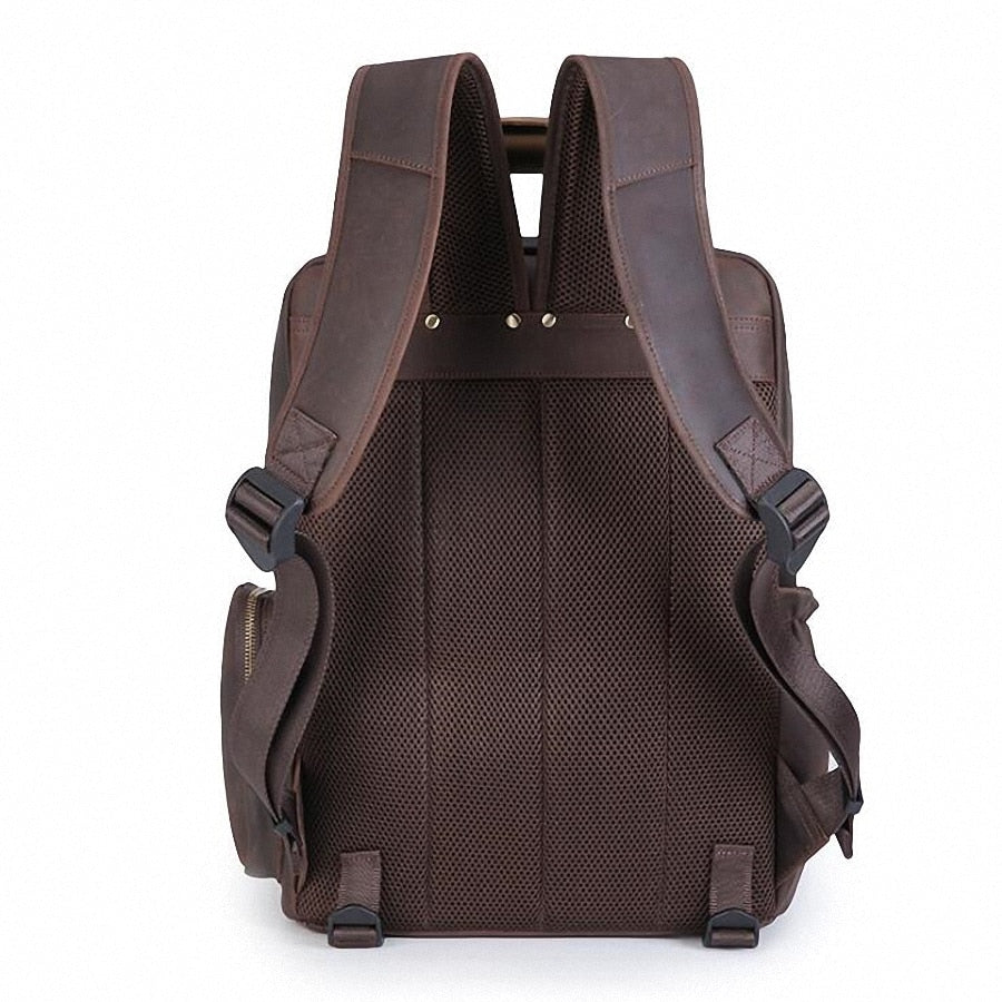 The Gaetano  Large Leather Backpack Camera Bag with Tripod Holder