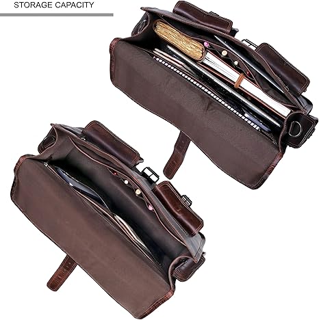 PENNSYLVANIA LEATHER MESSENGER LAPTOP BAG  SMALL