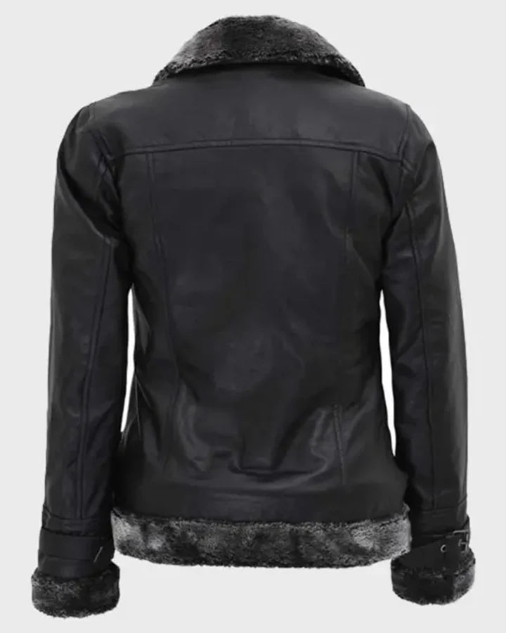 Timothy Designer Soft Shearling Leather Jacket