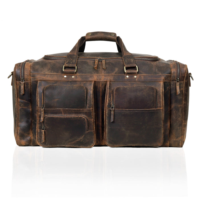 Denver Full Grain Buffalo Leather Weekender Bag