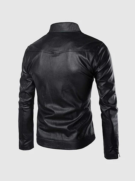 High Collar Black Jacket