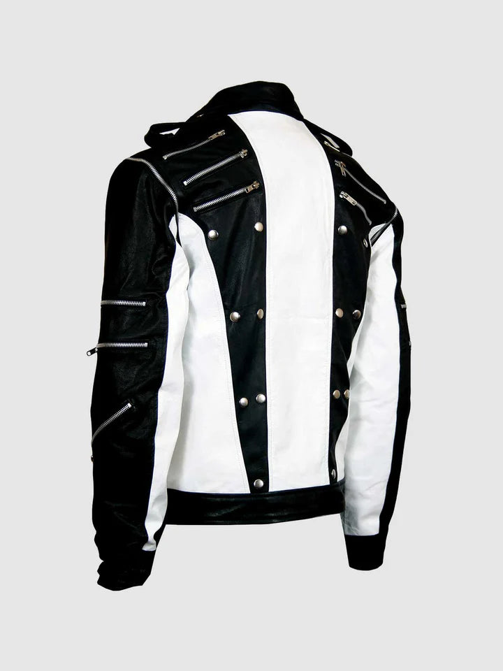 Black & White Leather Jacket