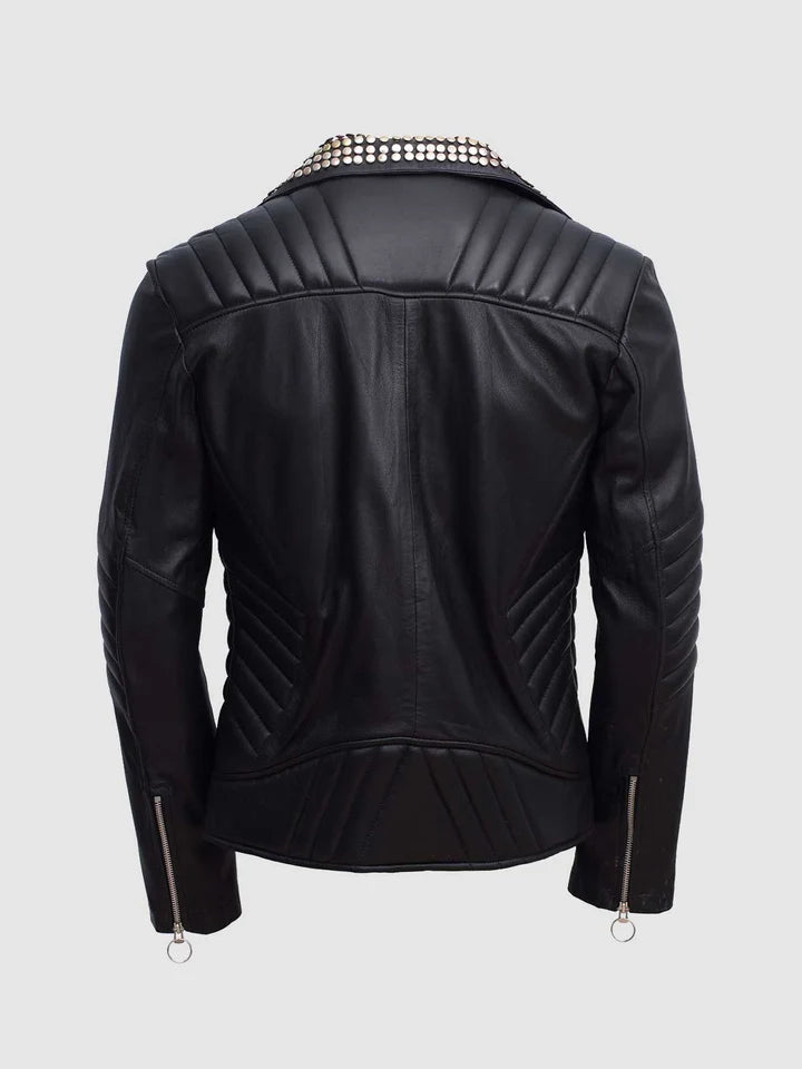 Classic Spiked Leather Jacket