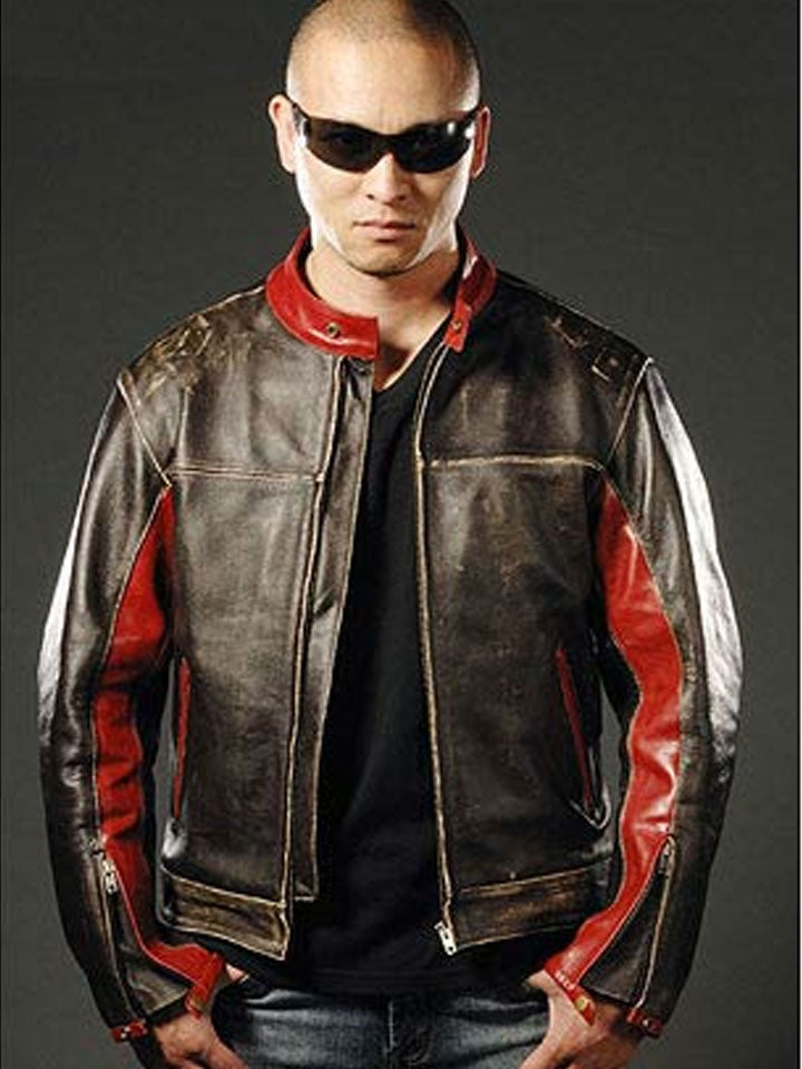Red & Black Biker Jacket