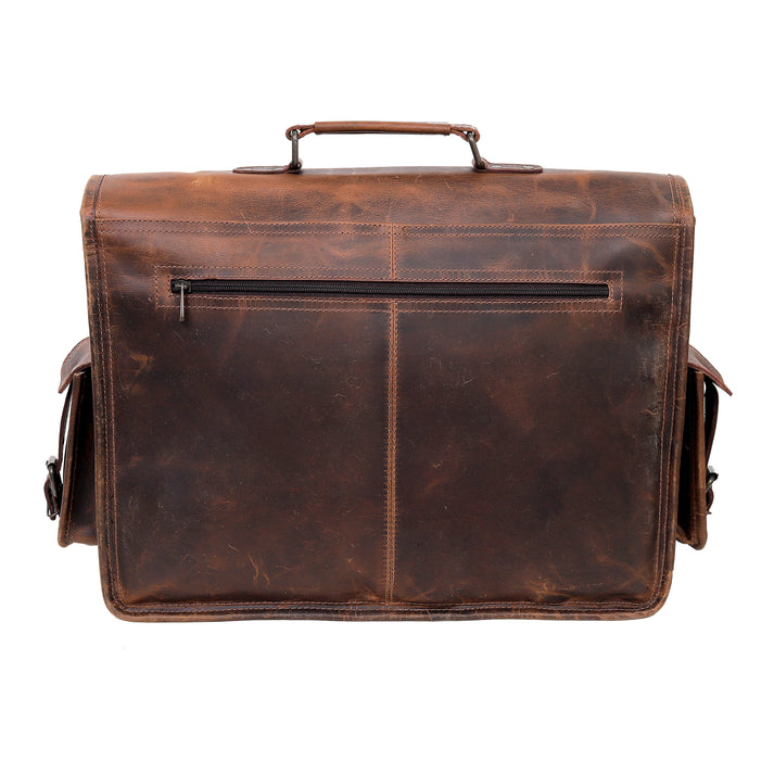 FINE LEATHER MESSENGER BAG  SMALL