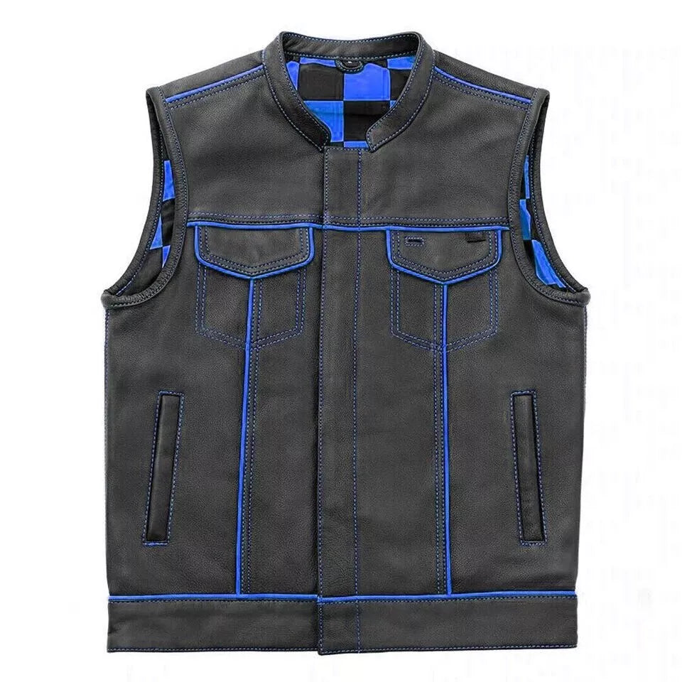 Kaida Leathers Men’s Café Racer Vest – Minimalist Urban Rider Edition