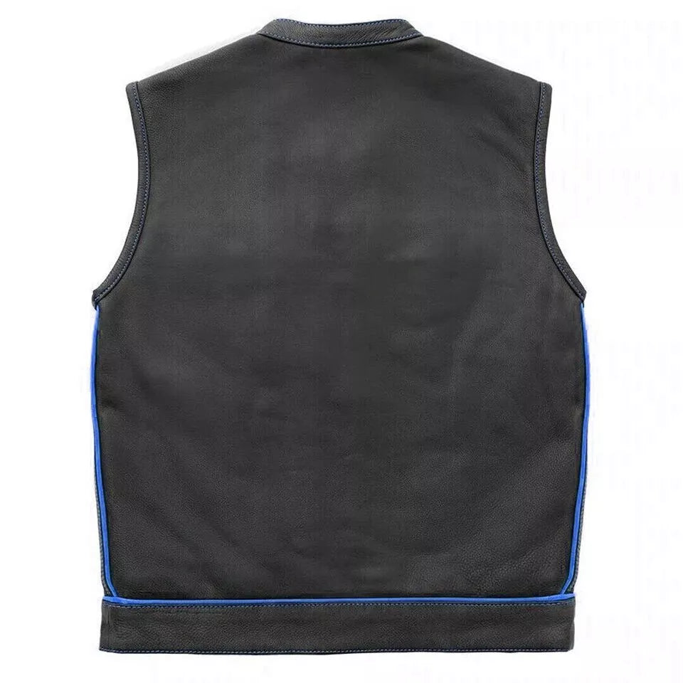 Kaida Leathers Men’s Café Racer Vest – Minimalist Urban Rider Edition