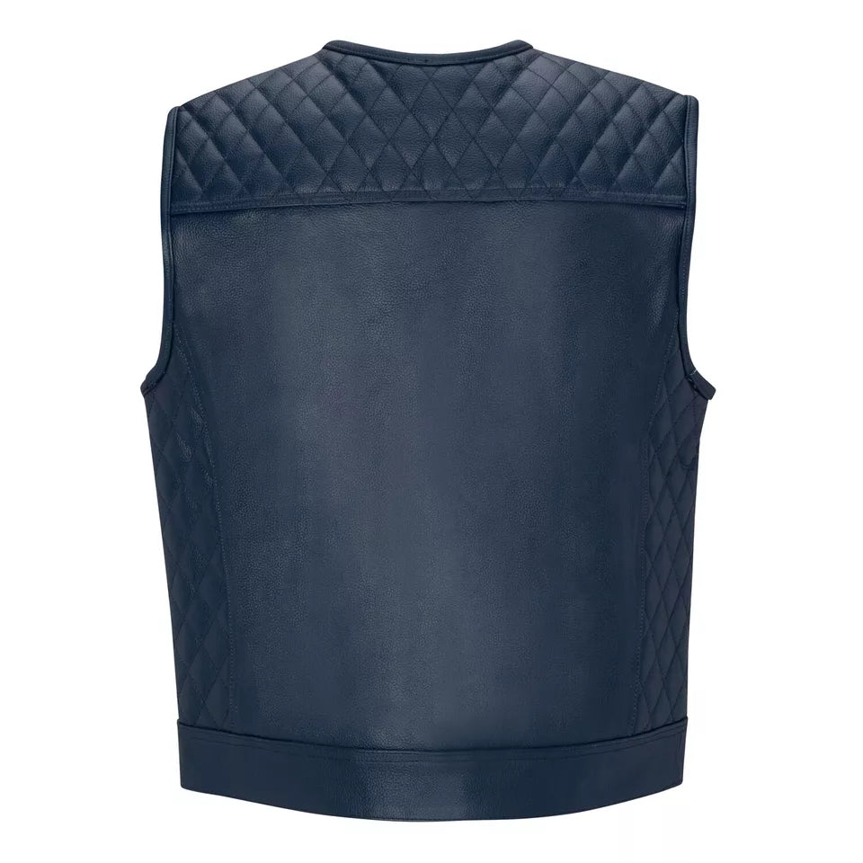 Premium Sheepskin Leather Vest – Lightweight Comfort, Biker Edge