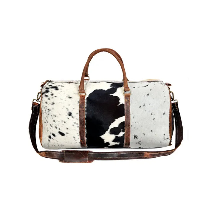 Cowhide Leather Duffel Bag  Unisex Travel Bag