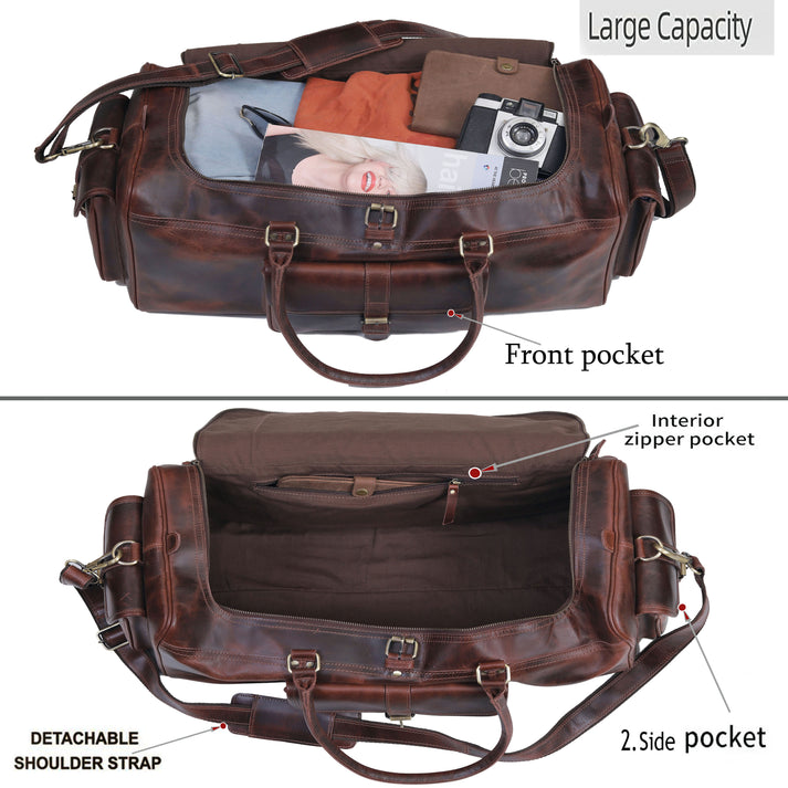 Roosevelt Buffalo Leather Duffle Bag  21