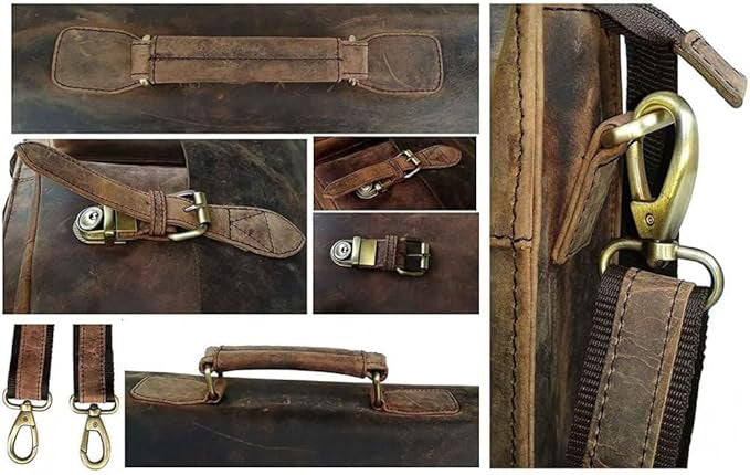 BUFFALO LEATHER MESSENGER BAG  15 INCH