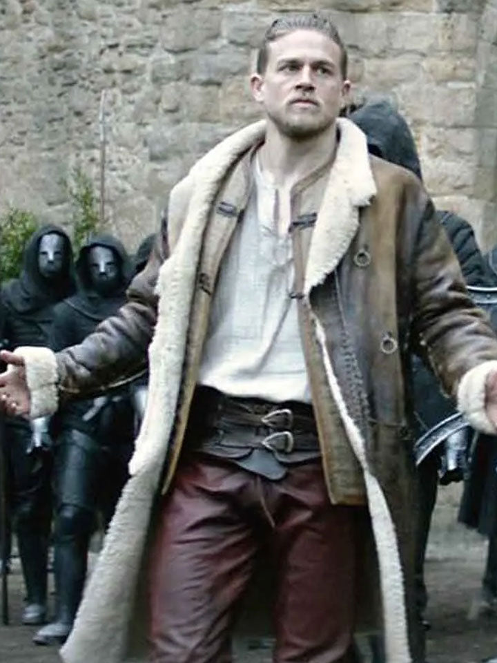 Long Leather Coat With Fur