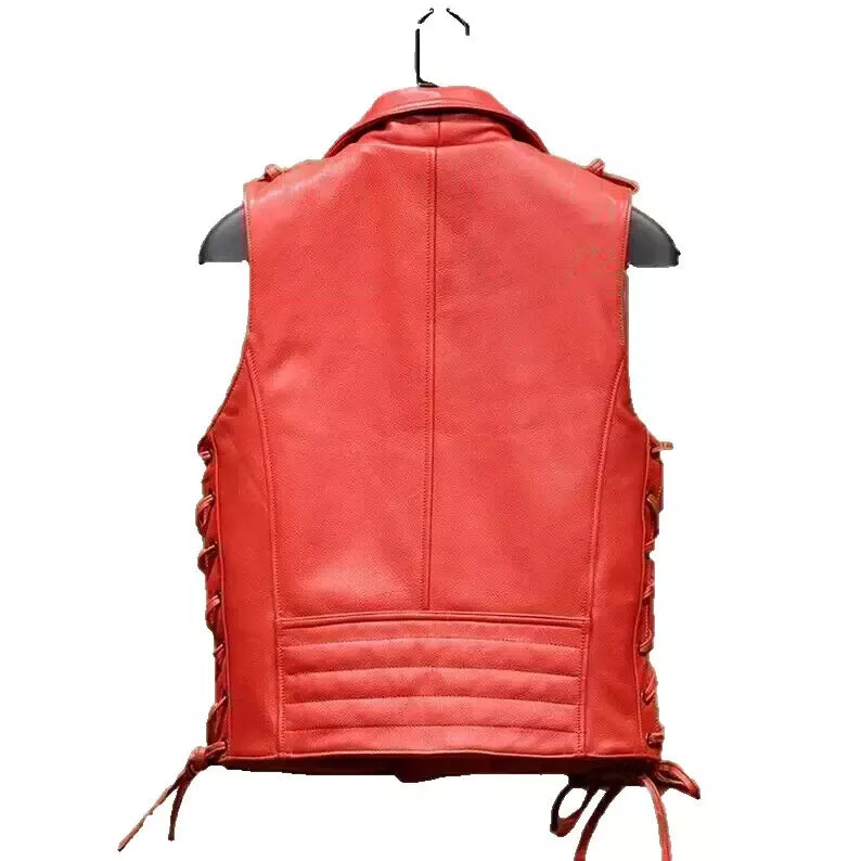 Real Leather Motorcycle Vest – Men’s Rider Edition