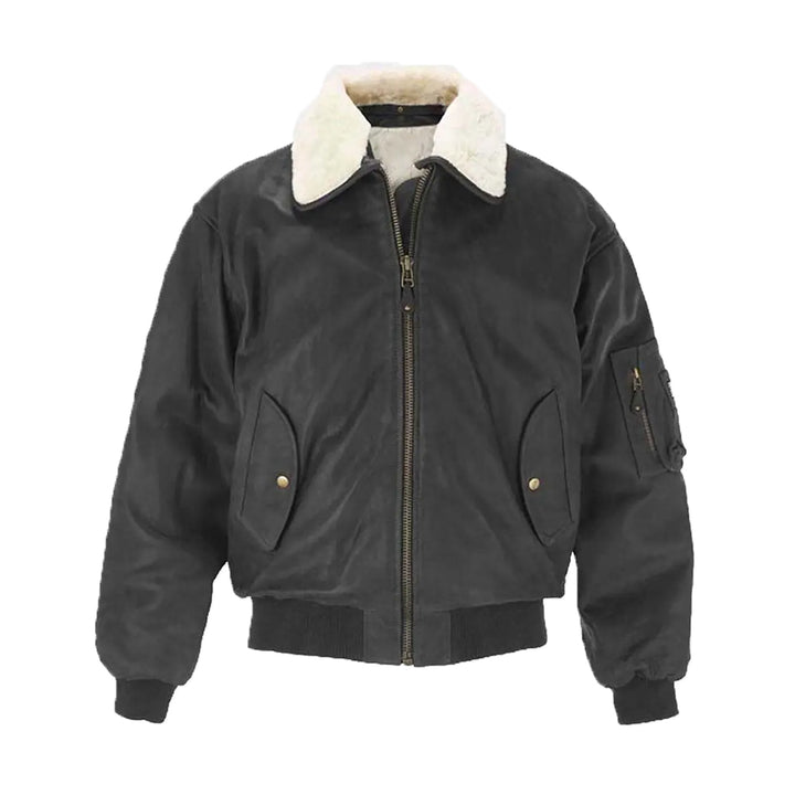 Kurt Men’s Black Bomber Leather Jacket