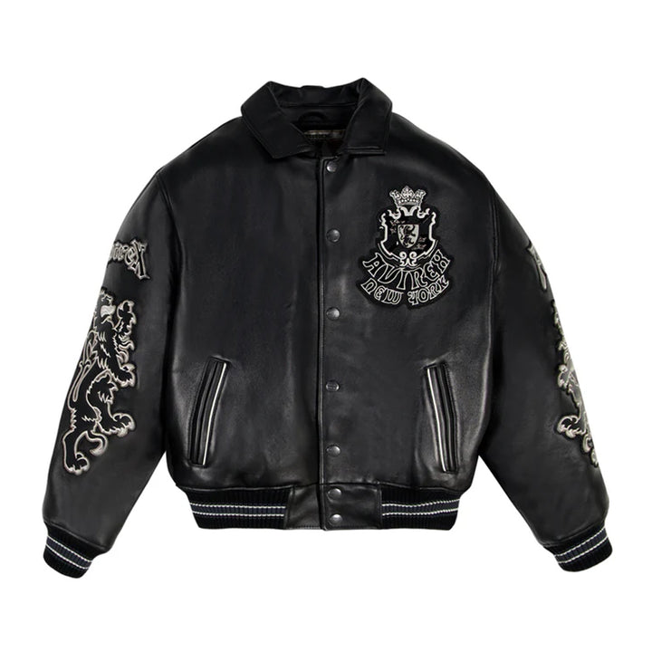MENS CLASSIC BLACK GUTHAM LEATHER ICON JACKET