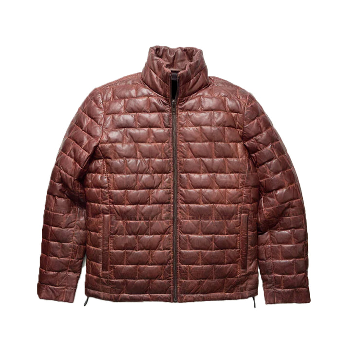 Men’s Black Puffer Hooded Quilted Jacket
