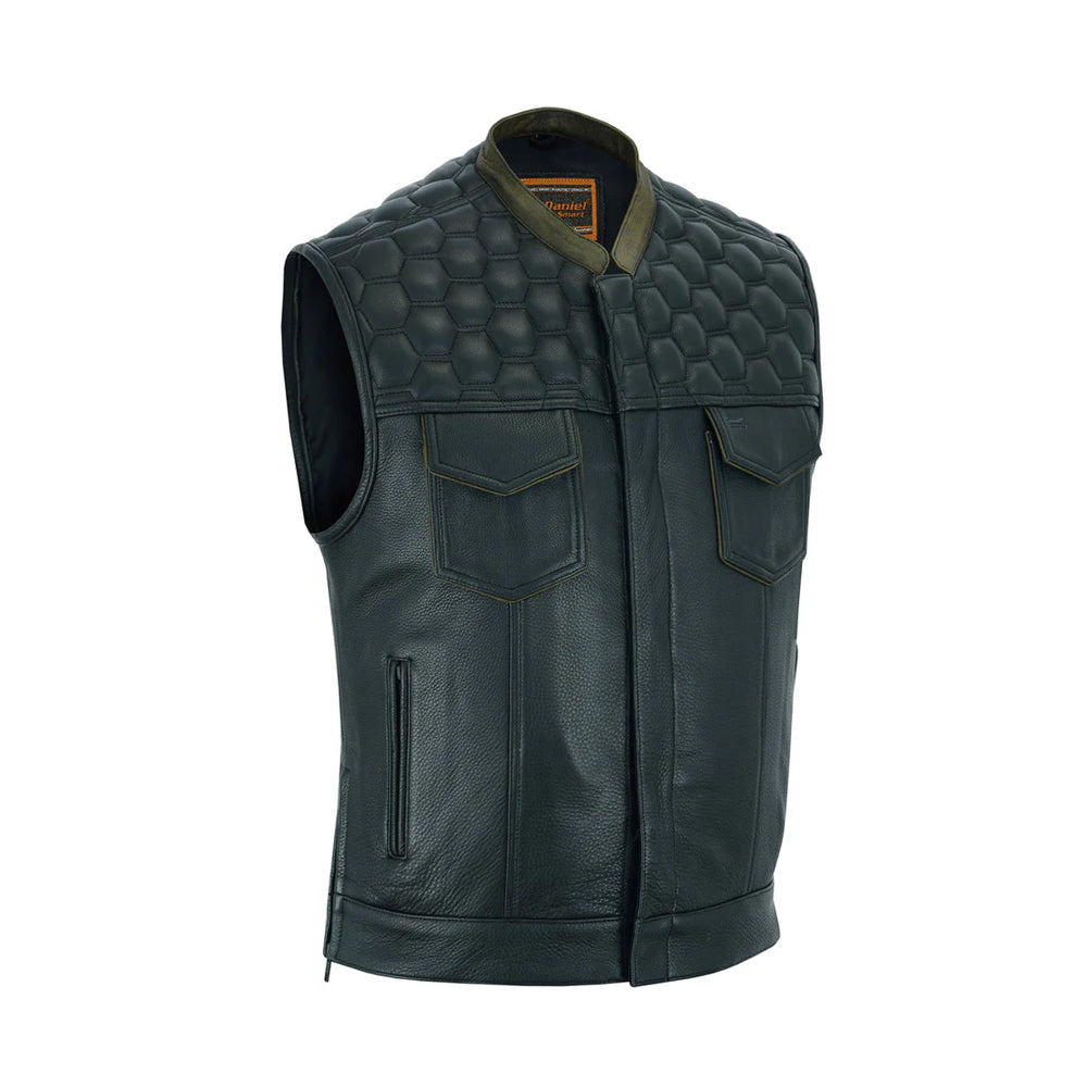 Men’s Classic Leather Motorcycle Vest