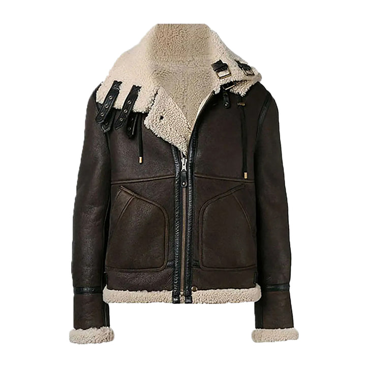 Men’s Vintage Brown B-6 Bomber Leather Jacket