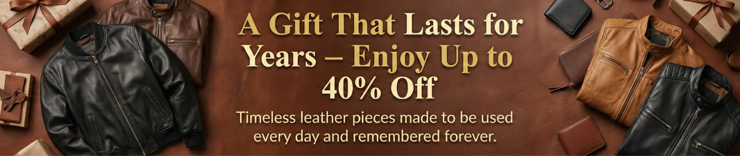 Shop our leather jacket gift sale. Timeless leather outerwear and accessories at up to 40% off.