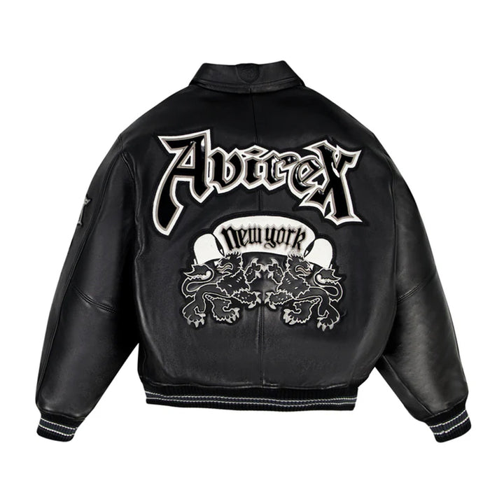 MENS CLASSIC BLACK GUTHAM LEATHER ICON JACKET
