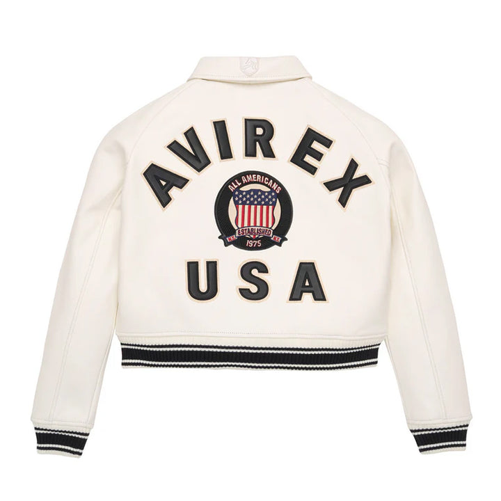 WOMEN CLASSIC WHITE LEATHER ICON JACKET