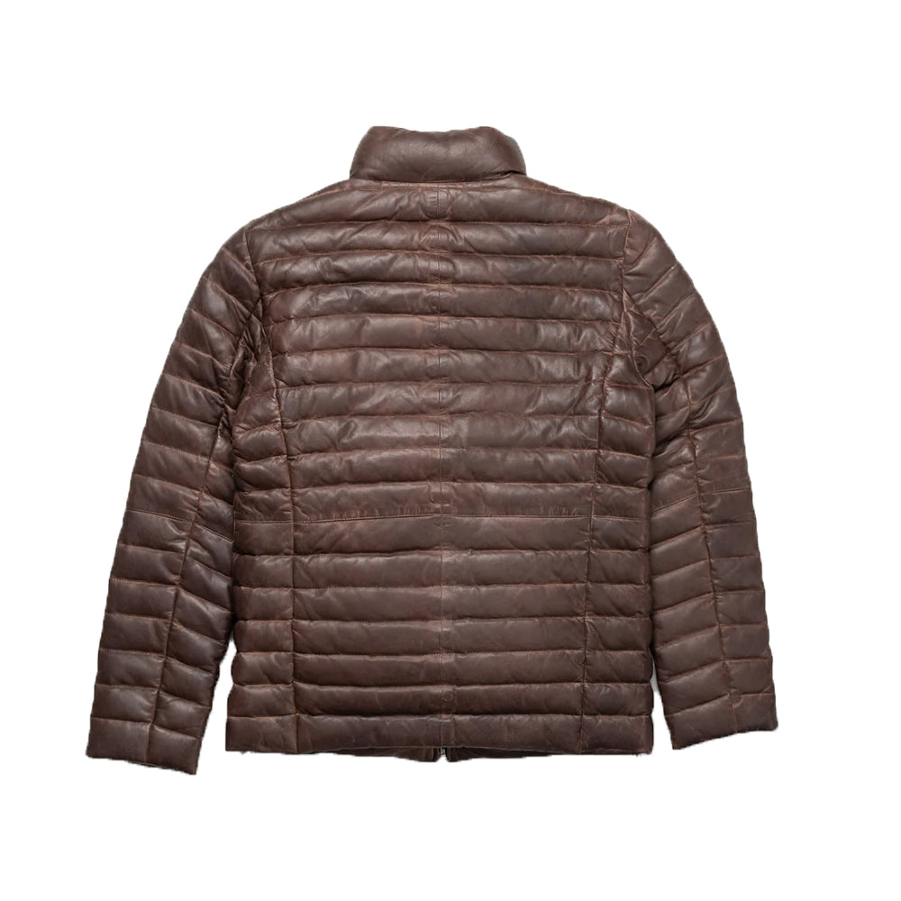 Classic Brown A2 Leather Down Jacket